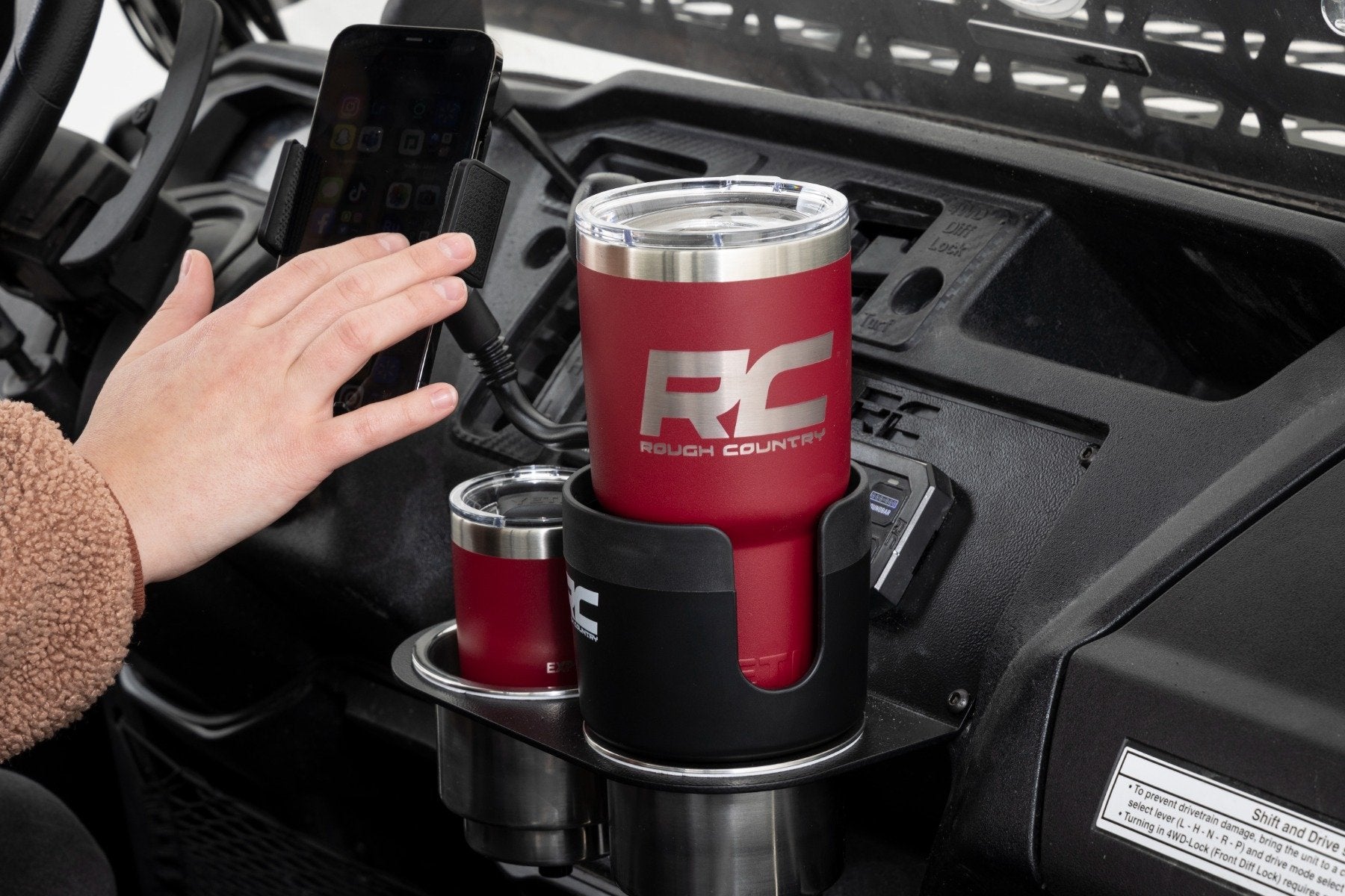 2 in 1 Expanding Cup Holder and Phone Holder
