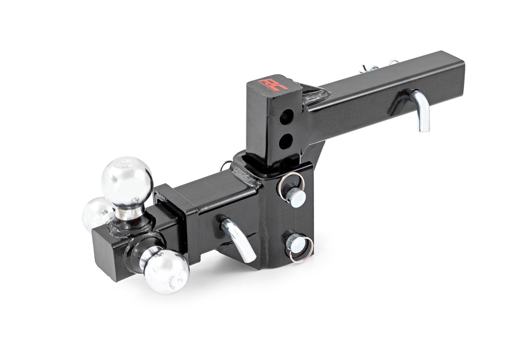 Adjustable Trailer Hitch - Multi-Ball Mount - Fits 2 Inch Receiver