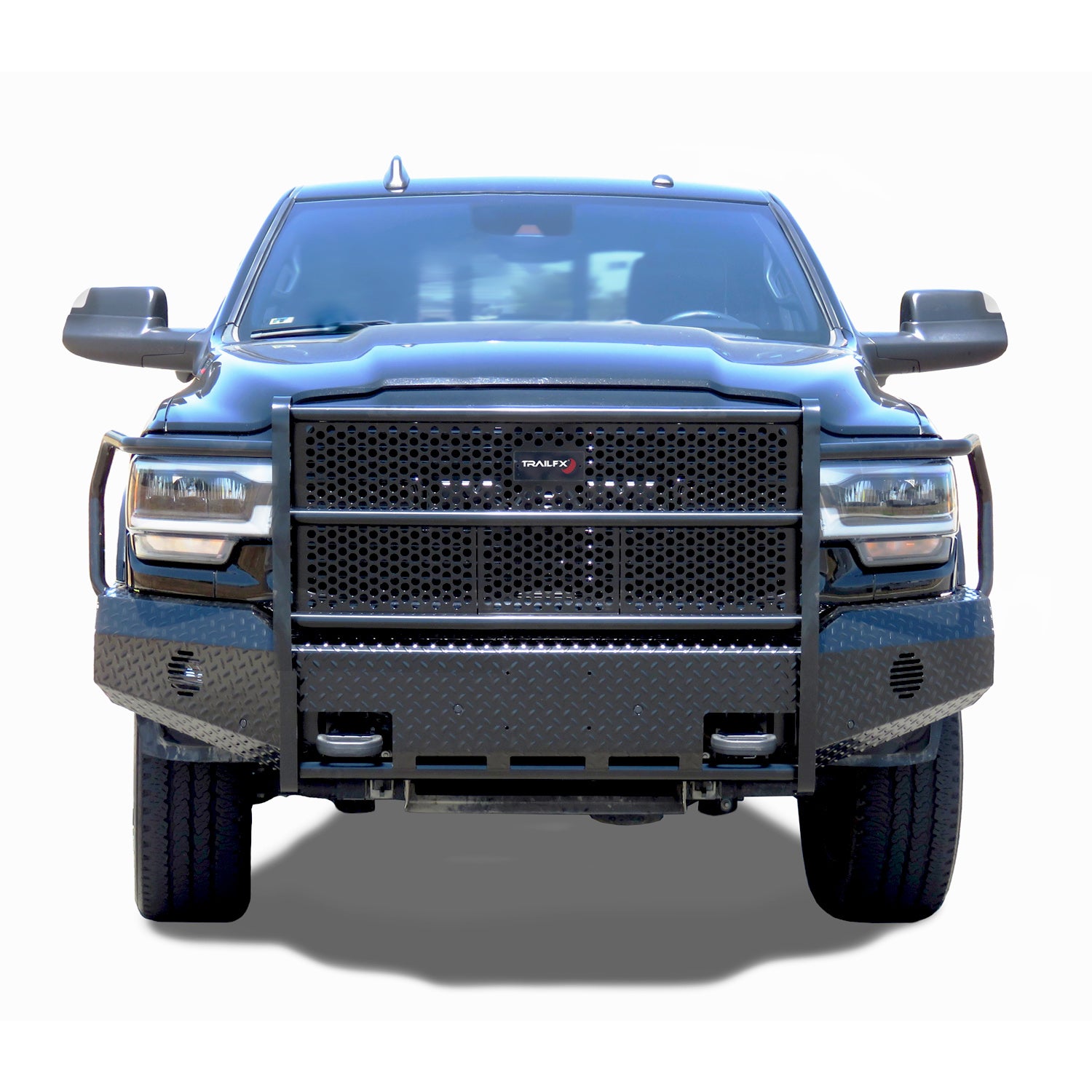 19-22 Ram 2500/3500 Trail FX Front Diamond Plate Bumper - Black Patch Performance