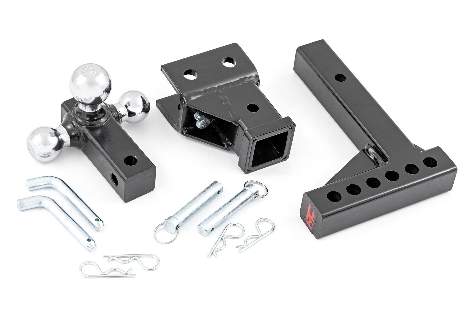 Adjustable Trailer Hitch - Multi-Ball Mount - Fits 2 Inch Receiver